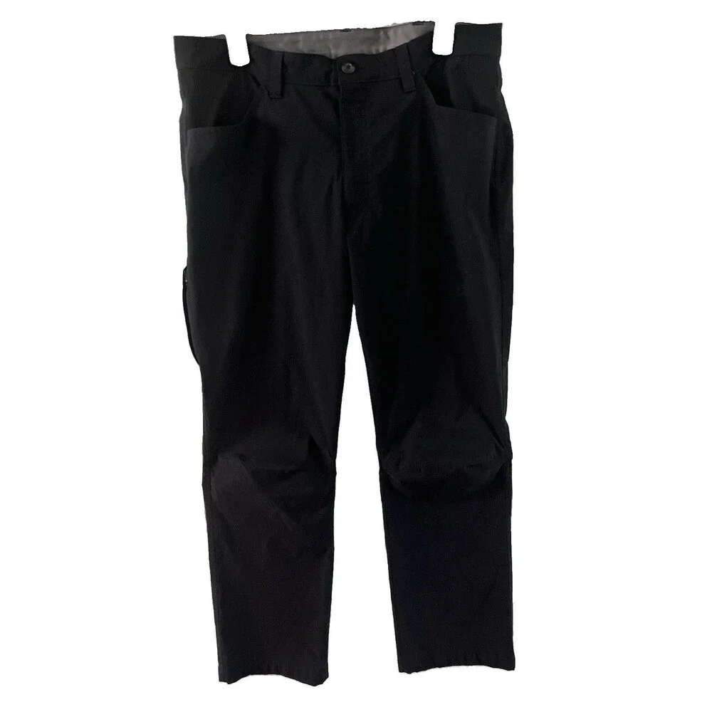 Eddie Bauer Men's Tech Chino Pant Lightweight Water-Resistant Stretch Black 35”